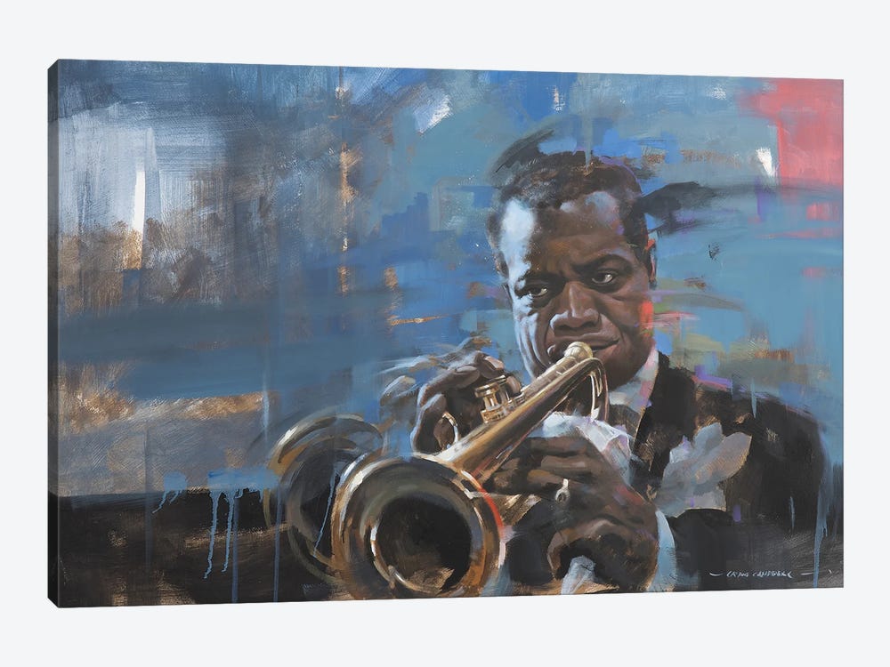 Louis Armstrong by Craig Campbell 1-piece Canvas Art Print