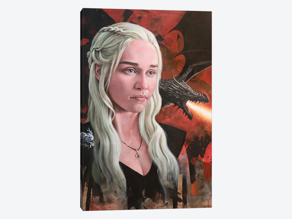 Daenerys - Mother Of Dragons by Craig Campbell 1-piece Canvas Wall Art