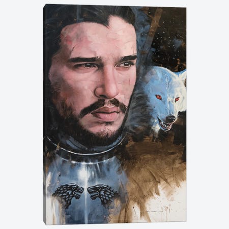 Jon Snow - Warden of the North Canvas Print #CGC24} by Craig Campbell Canvas Art