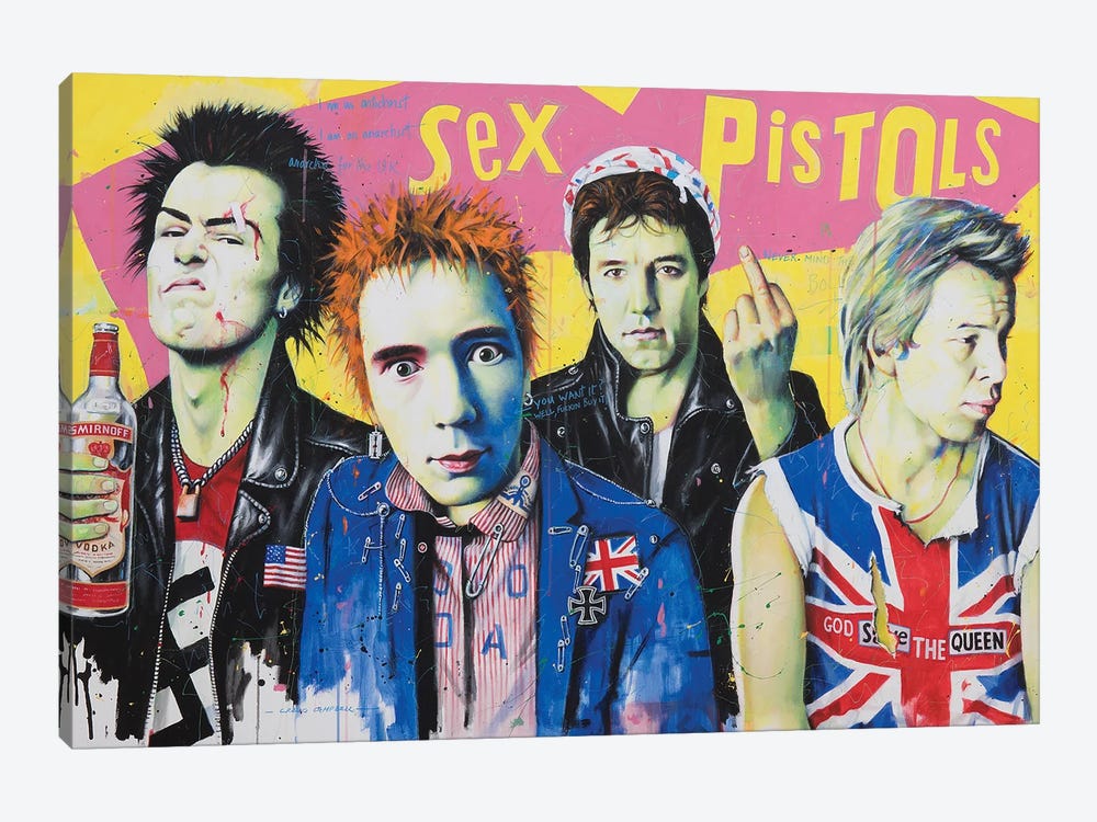 Sex Pistols by Craig Campbell 1-piece Canvas Art Print