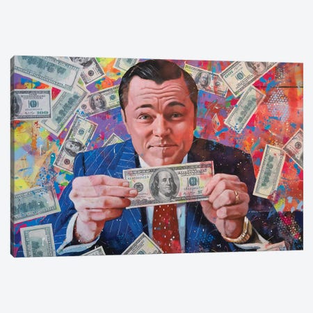 Leo DiCaprio - Wolf Of Wall Street Canvas Print #CGC32} by Craig Campbell Canvas Artwork