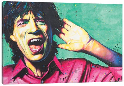 Mick Jagger Canvas Art Print - Craig Campbell
