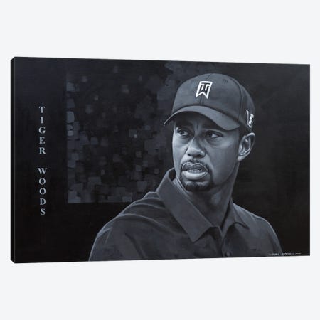 Tiger Woods Canvas Print #CGC38} by Craig Campbell Canvas Art