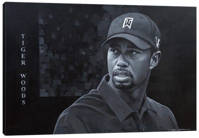 Tiger Woods Canvas Art Print - Craig Campbell