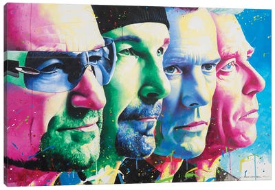 U2 Canvas Art Print - Band Art
