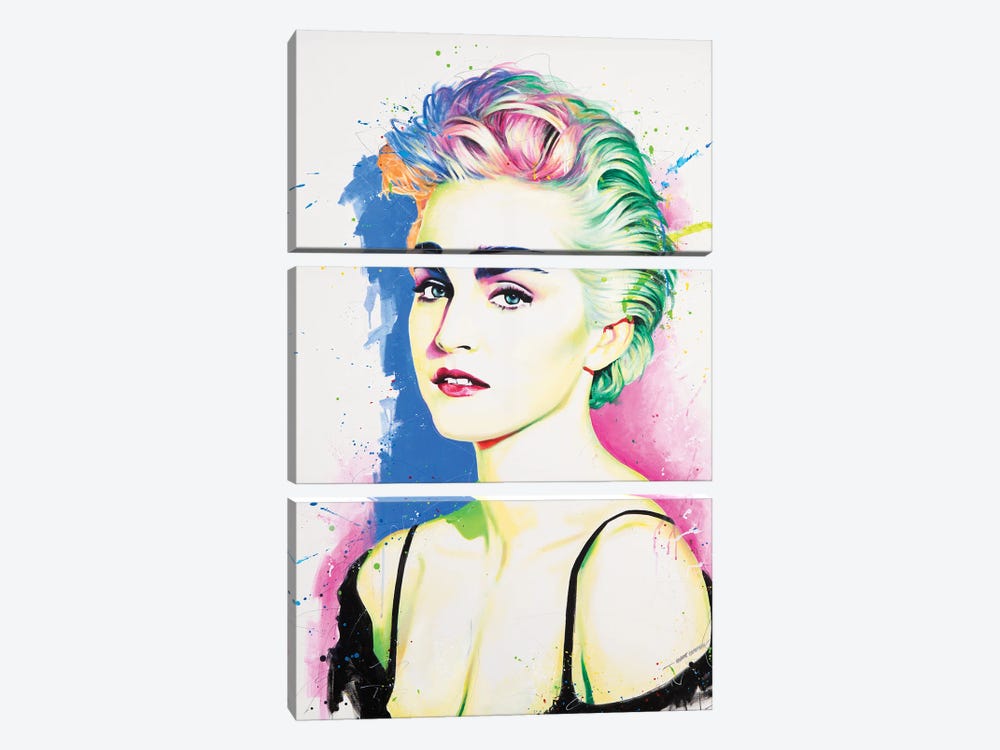 Madonna - True Blue by Craig Campbell 3-piece Canvas Print