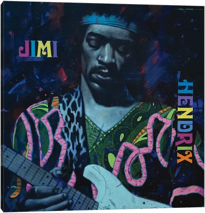 Jimi Hendrix Canvas Art Print - Craig Campbell
