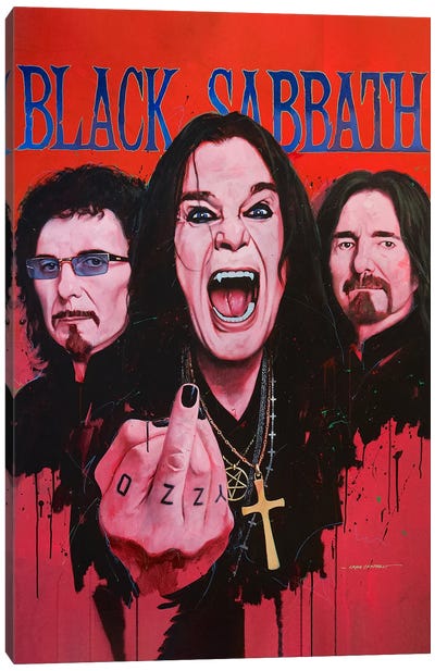 Black Sabbath Canvas Art Print - Craig Campbell