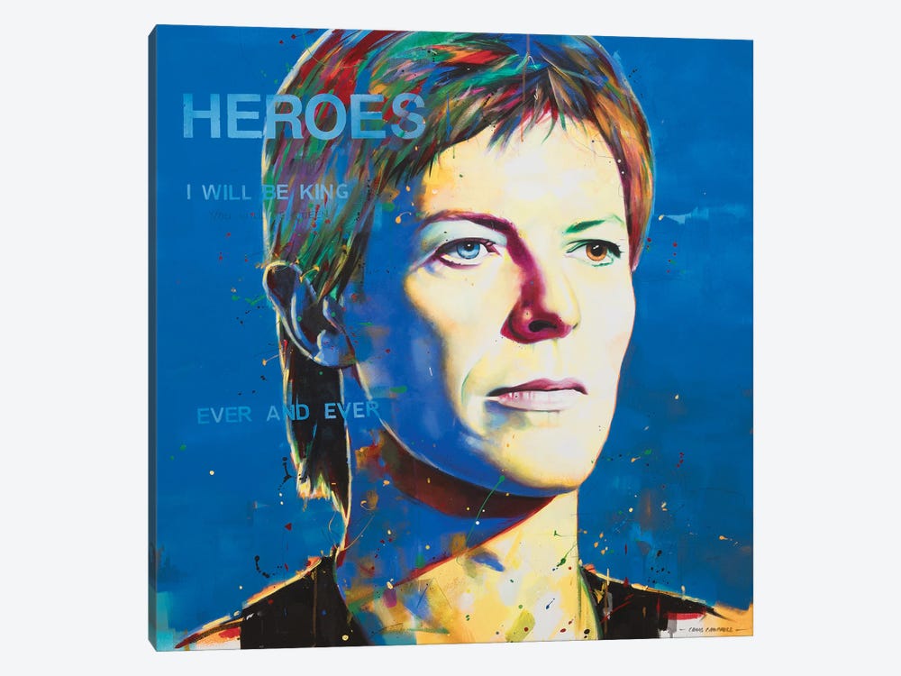 David Bowie - Heroes by Craig Campbell 1-piece Canvas Wall Art