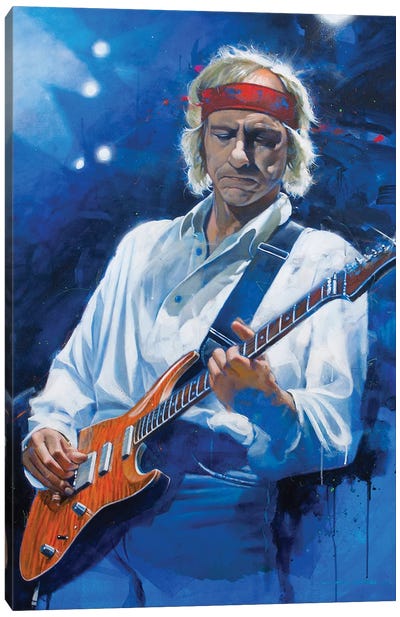 Mark Knopfler - Dire Straits Canvas Art Print - Guitar Art