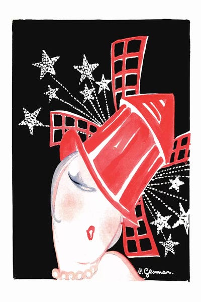 Moulin Rouge Programme: Paris Aux Etoiles, 1920s by Charles Gesmar art print