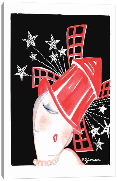 Moulin Rouge Programme: Paris Aux Etoiles, 1920s Canvas Art Print