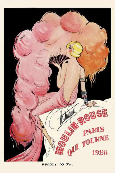 Moulin Rouge Programme: Paris Qui Tourne, 1928 by Charles Gesmar framed wall art