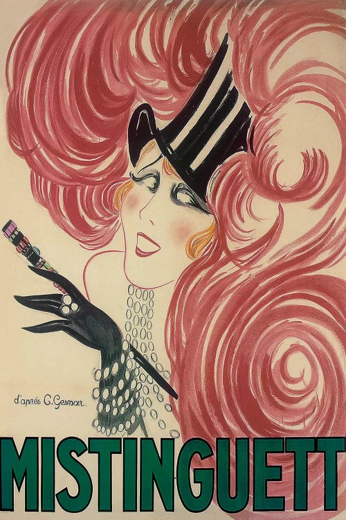 Moulin Rouge Mistinguett Advertisement, 1925 by Charles Gesmar wall art