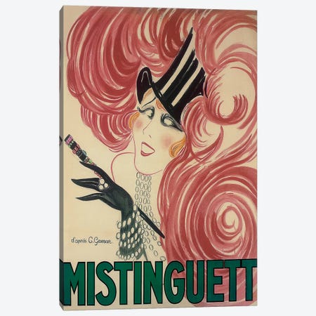 Moulin Rouge Mistinguett Advertisement, 1925 Canvas Print #CGE5} by Charles Gesmar Canvas Art