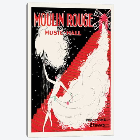 Moulin Rouge, Music-Hall Programme, 1920 Canvas Print #CGE8} by Charles Gesmar Canvas Art Print