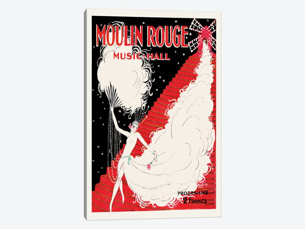 Moulin Rouge, Music-Hall Programme, 1920 by Charles Gesmar 1-piece Canvas Print