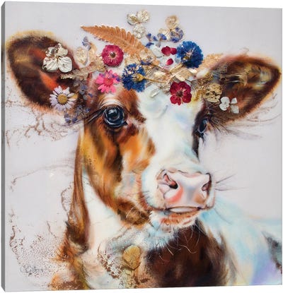 Tatyana Canvas Art Print - Cow Art