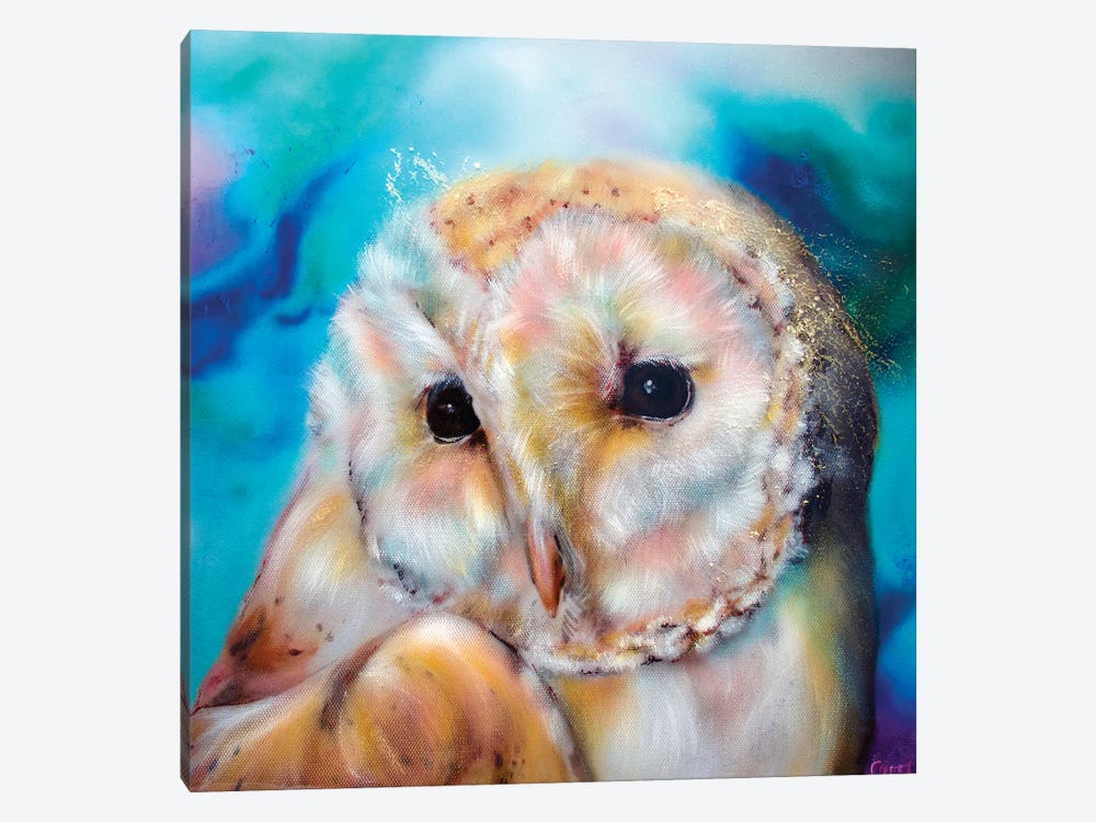 Northern Lights Owl by Carol Gillan 1-piece Canvas Print