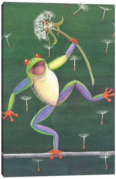 The Highwire Canvas Art Print - Frog Art