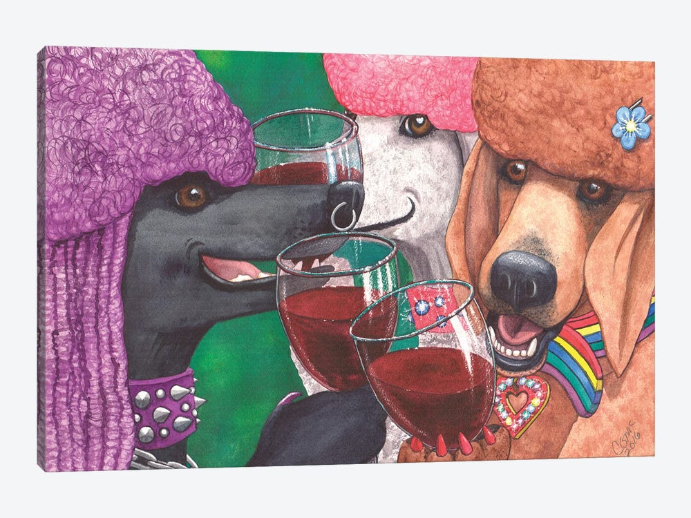 Three Wining Bitches by Catherine G McElroy 1-piece Canvas Artwork