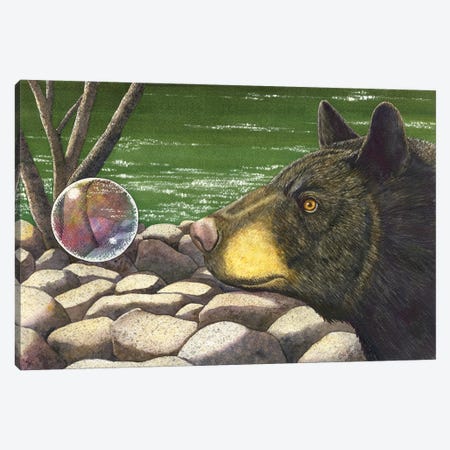 Bear Bubble Canvas Print #CGM11} by Catherine G McElroy Canvas Art