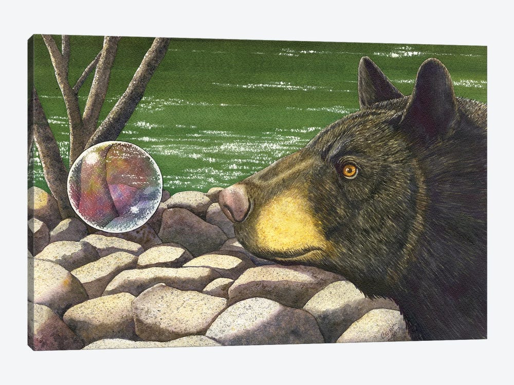 Bear Bubble by Catherine G McElroy 1-piece Canvas Artwork