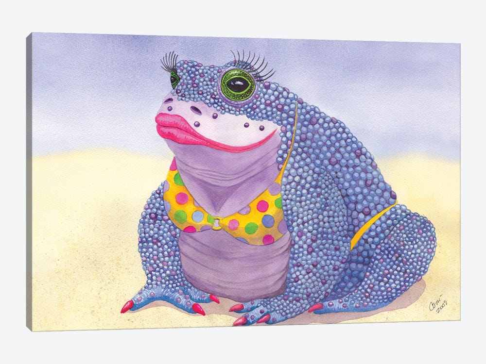 Toadaly Beautiful by Catherine G McElroy 1-piece Canvas Wall Art