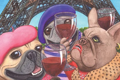 Viva La France by Catherine G McElroy metal wall art