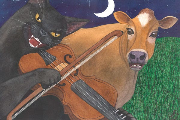 Violins: Wicked Kitty's Got The Fiddle by Catherine G McElroy
