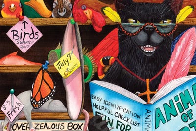 Wicked Kitty's Trophy Room by Catherine G McElroy canvas print