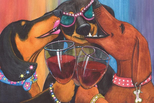 Dachshunds: Wining Weiners by Catherine G McElroy