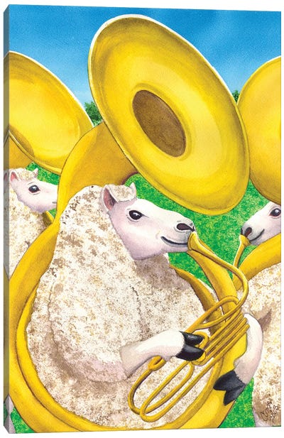 Big Horned Sheep Canvas Art Print - Sheep Art
