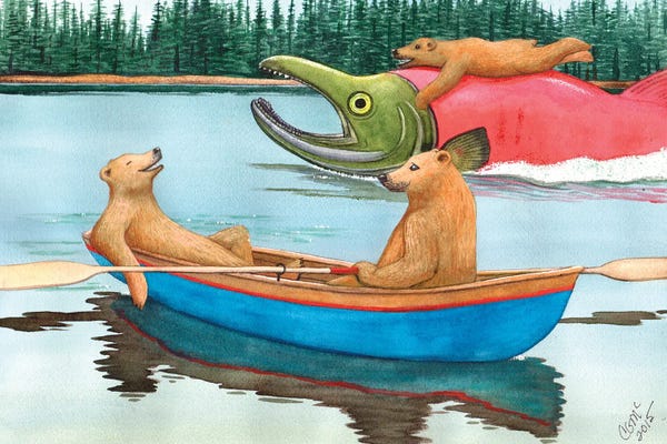 Rowboats: Blue Boat by Catherine G McElroy