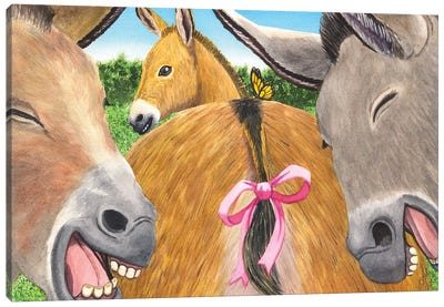 Bodacious! Canvas Art Print - Donkey Art