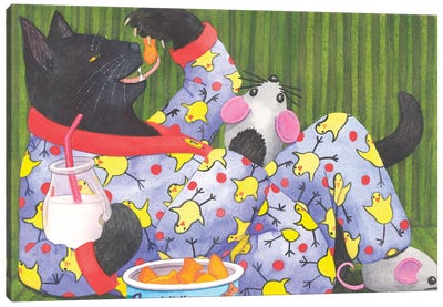 Cat's Pajamas Canvas Art Print - Catherine G McElroy