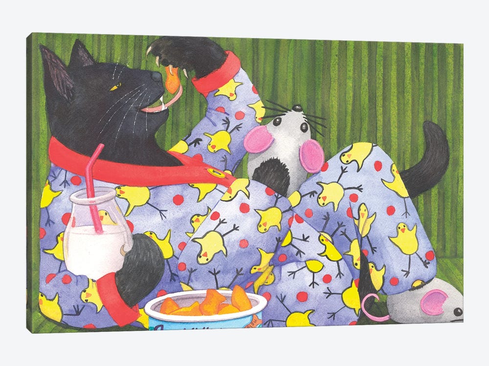 Cat's Pajamas by Catherine G McElroy 1-piece Canvas Art
