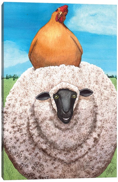 Cluck Ewe! Canvas Art Print - Witty Humor Art