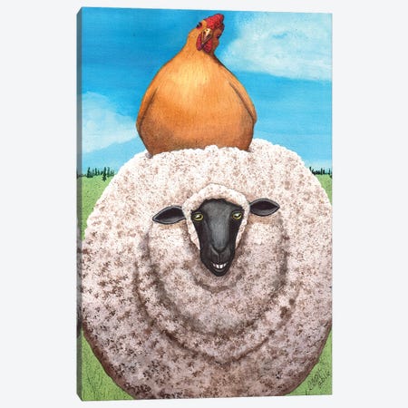 Cluck Ewe! Canvas Print #CGM29} by Catherine G McElroy Canvas Print