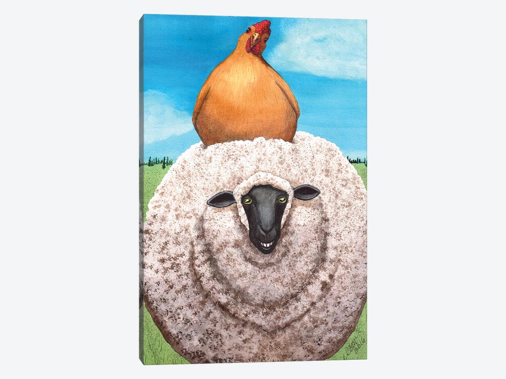 Cluck Ewe! by Catherine G McElroy 1-piece Canvas Print