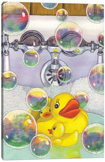 Feelin Ducky Canvas Art Print - Bathroom Break