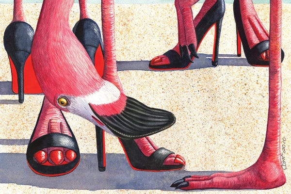 Catherine G McElroy: Flamingo Heels by Catherine G McElroy