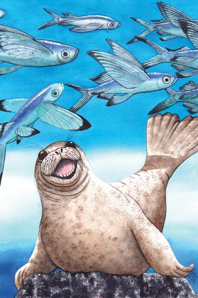 Seals: Flock Of Fish by Catherine G McElroy