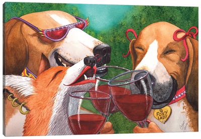 Foxy Winers Canvas Art Print