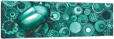 Green Beetle Canvas Art Print - Catherine G McElroy