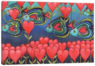 Heart Fish Canvas Art Print - Catherine G McElroy
