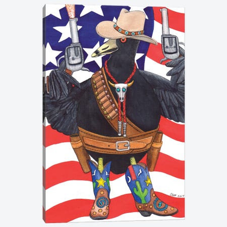 Rootin-Tootin Coot Canvas Print #CGM4} by Catherine G McElroy Canvas Artwork