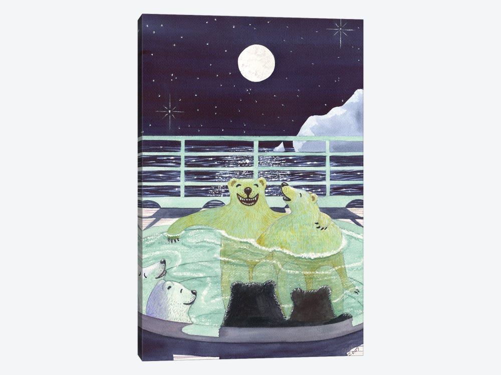 Hot Tubbin by Catherine G McElroy 1-piece Canvas Art Print