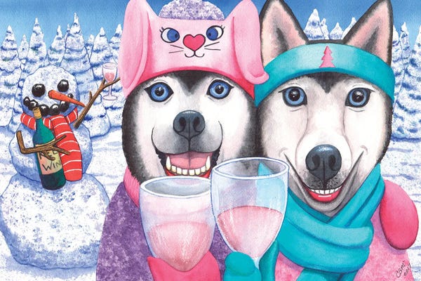 Siberian Huskies: Wining In A Winter Wonderland by Catherine G McElroy