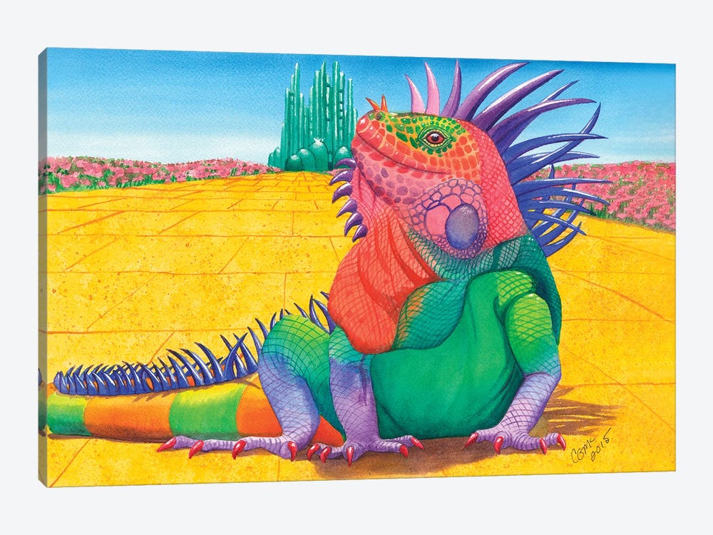 Lizard Of Oz by Catherine G McElroy 1-piece Canvas Wall Art